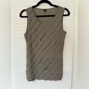 Vintage ANN Taylor Pleat Ruffle Tank Top